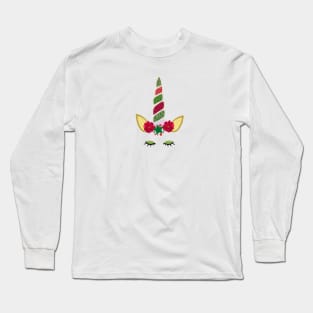 Merry Christmas magical unicorn Long Sleeve T-Shirt